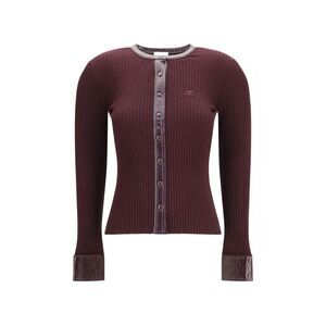 Courrèges Bordeaux Viscose Women's Cardigan